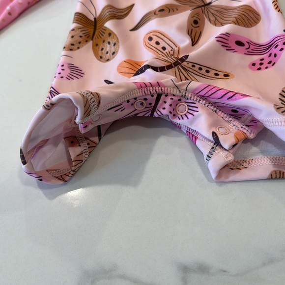 One Piece Long Sleeve Rashguard Printed Dragonflies | 3-6m - Picture 3 of 5